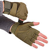 Рукавички тактичні без пальців BC-8811-1 (M-XL, олива), фото 5