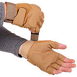 Рукавиці тактичні без пальців BC-8811-3 (M-XL, хакі), фото 4