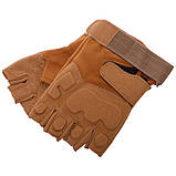 Рукавиці тактичні без пальців BC-8811-3 (M-XL, хакі), фото 6