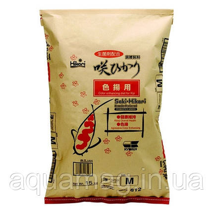 Корм для коропів кой Saki-Hikari Color Enhancing 15 kg (для посилення кольору з пробіотиками для ставкових риб), фото 1