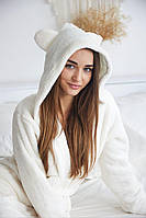 Махровий халат для дівчинки Ведмедик з вушками від 8 до 16 років р.XS,S,M,L