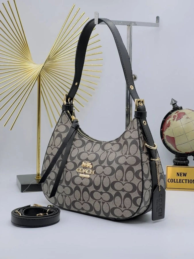Жіноча сумка Коуч сіра Coach Gray