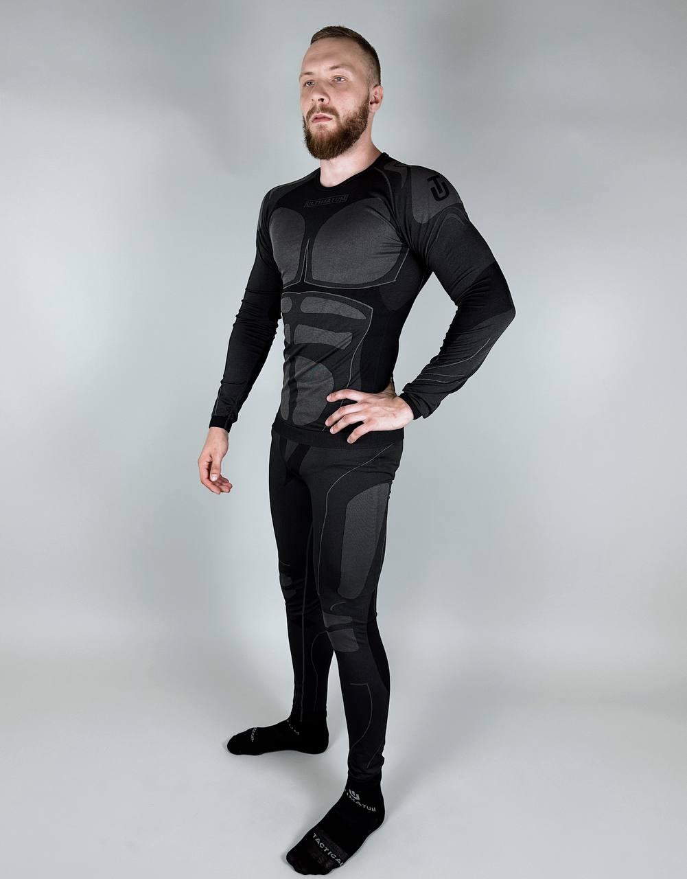 Термобілизна компресійна чоловіча чорна Ultimatum, розміри XL, XXL, 3XL