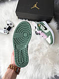 Жіночі кросівки Джордан Jordan 1 High Green White Pink ALL07467, фото 9