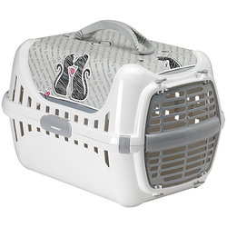Переноска Moderna (Модерна) Trendy Runner Cats In Love для котів з пластиковими дверима  50х32х34,5 см