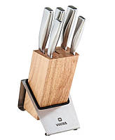 Набор ножей на деревянной подставке VINZER Rock (50121)