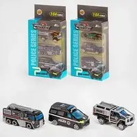 Набір машин "Поліція" металопластикові, 3 шт у коробці (MH - 203)