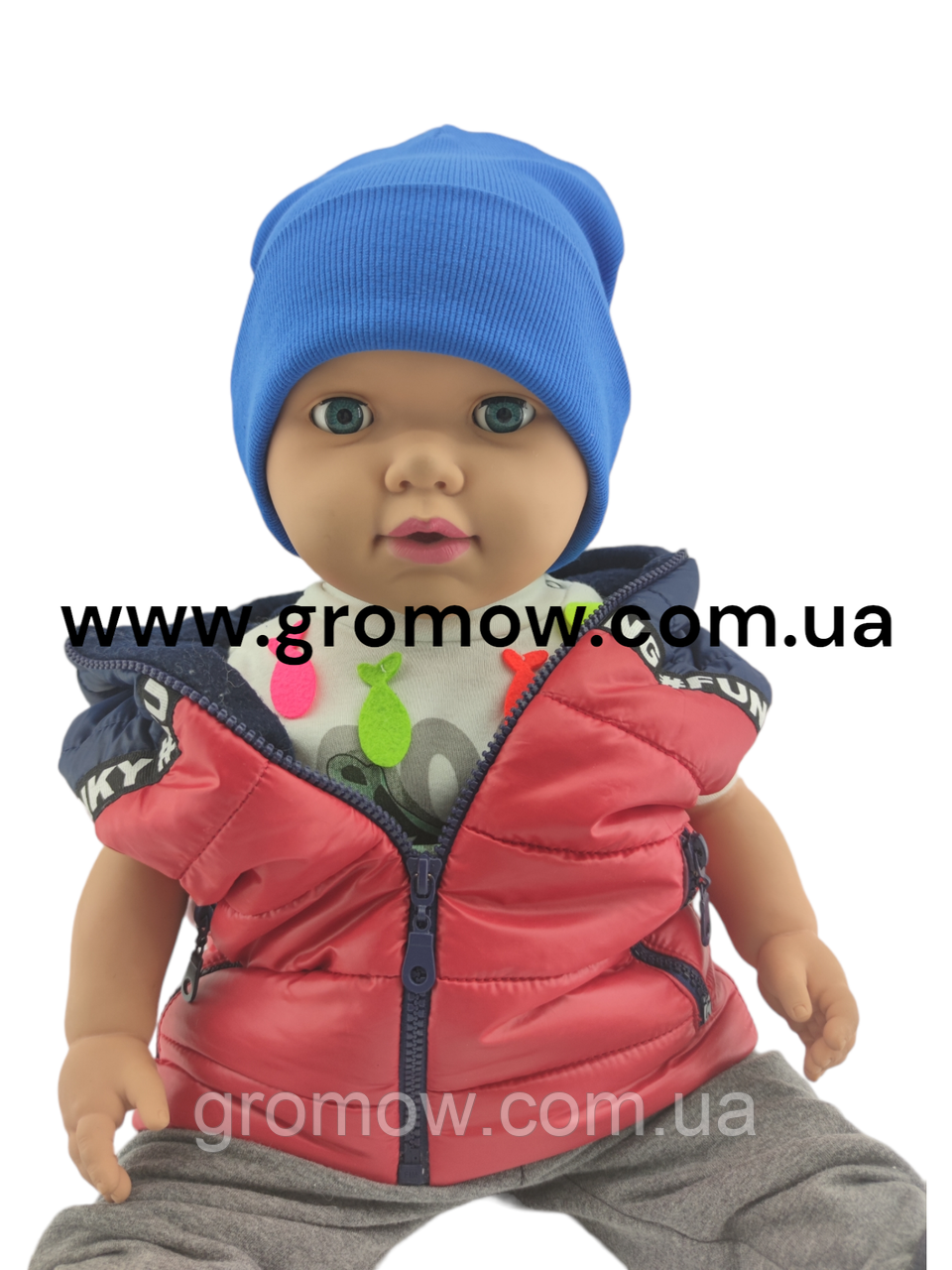 Оптом шапки 46, 48, 50, 52 і 54 трикотажна дитяча шапка головні убори дитячі гурт (ОШ36276), фото 1