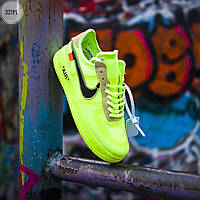 Мужские кроссовки Nike Air Force 1 Low Off-White Volt 00846