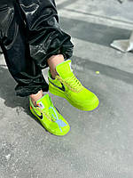 Женские кроссовки Nike Air Force 1 Low Off-White Volt 00846