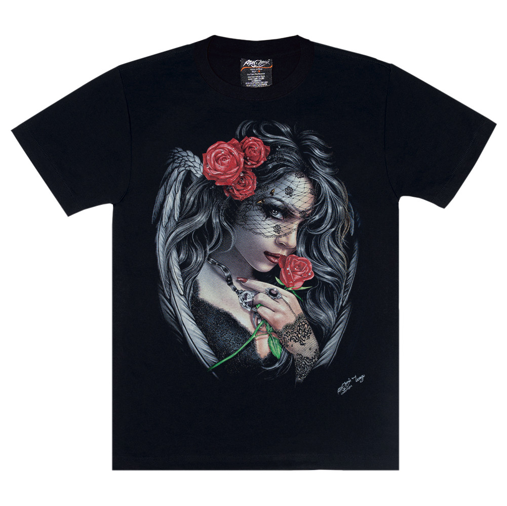 Футболка Gothic Lady with Rose (3D, світиться в темряві) (Rock Chang, 3D, Special Effects, The Absolute collections), Розмір L