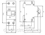 Диференційний автоматичний вимикач KZS-2M B 30mA тип AC (10kA), фото 2