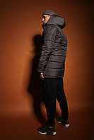 Парка зимняя мужская серая до -30 | куртка удлиненная ТОП качества