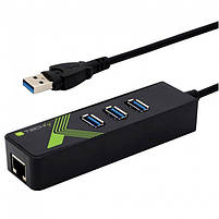 Techly 105803 Karta network / adapter USB-A 3.0 Gigabit Ethernet RJ45, hub 3x USB, фото 4