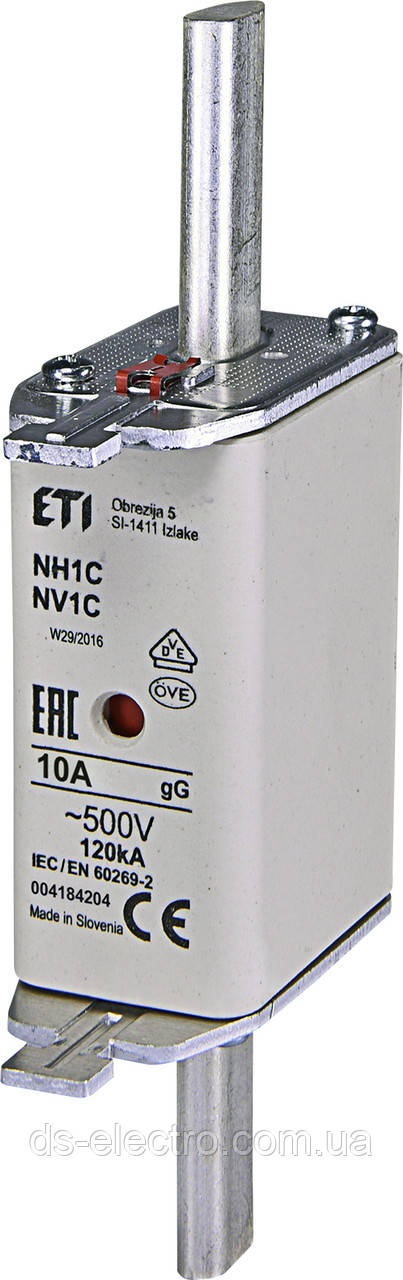 Запобіжник ETI - NH-1C/gG 10A 500V KOMBI