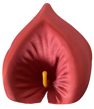 Кала штучна (атлас) угорська червоно-рожева (G001-15)|13 см | Упаковка 100 шт