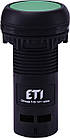 Кнопка моноблочна утоплена ETI - ECF-01-G (1NC, зелена)