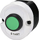 Кнопковий пост, ETI - 1-модул. ESE1-V3 ("START", зелений, корп. сіро-чорний)