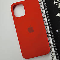 Чехол силиконовый закрытый низ с MagSafe для IPhone 12 mini (Красный) / чохол наклака на айфон 12 мини