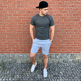 Футболка мужская ASOS цвет антрацит однотонная модная стильная футболка на парня повседневная летняя