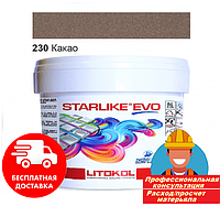 Затирка фуга для швів плитки епоксидна двокомпонентна Litokol Starlike® EVO 230 (Какао) 1кг