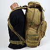 Рюкзак тактичний 45 л міцний та потужний Oxford 1000D Койот, фото 5