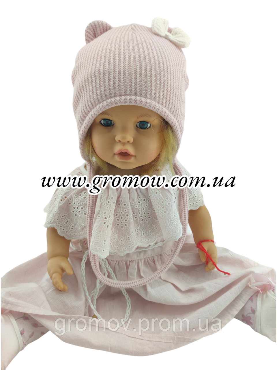 Оптом дитячі в'язані шапки 46, 48, 50, 52, 54 розмір теплі головні гуртом опт (ОШТ313), фото 1