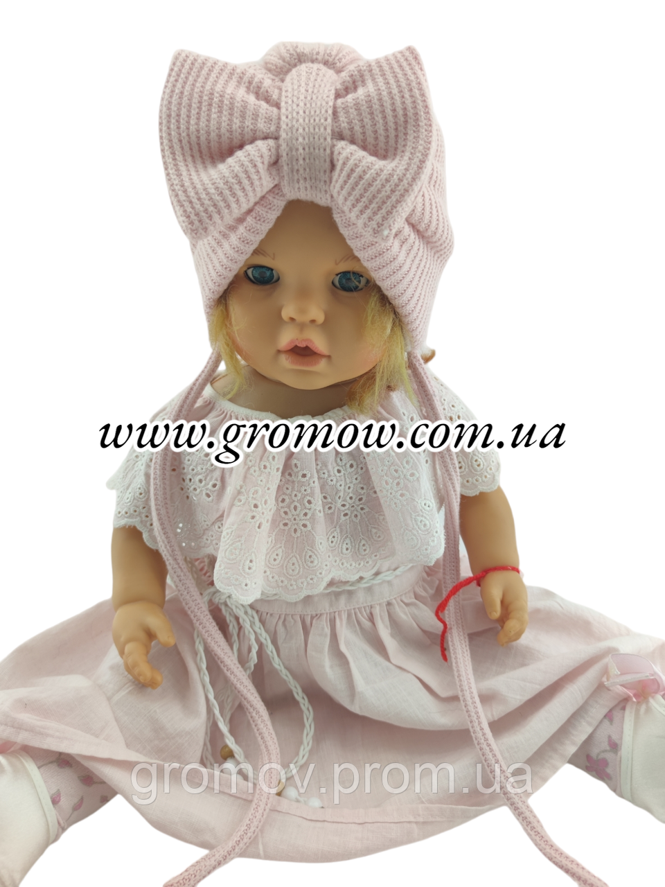 Оптом дитячі в'язані шапки 46, 48, 50, 52, 54 розмір теплі головні гуртом опт (ОШТ314), фото 1