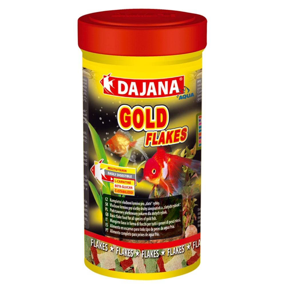 DAJANA GOLD FLAKES Корм для золотих рибок та декоративних карасів у пластівцях 250 мл/50 г DP002B(5012)