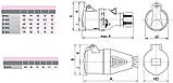 Кабельна Розетка, ES, IP44, 32А, фото 2