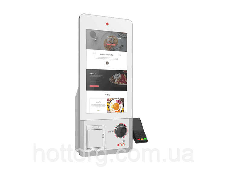 Термінал самообслуговування iMin S1-701 (21.5", 1920×1080 FHD, 4 RAM/64 ROM, принтер 80 мм, сканер штрих-кодів, WiFi, BT, Android, фото 1