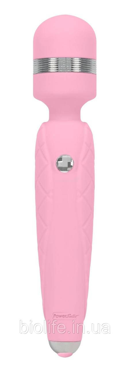 Розкішний вібромасажер PILLOW TALK — Cheeky Pink з кристалом Swarovsky, плавне підвищення потужності