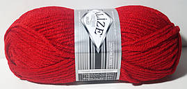 Нитки пряжа для вязания полушерсть SUPERLANA MAXI Суперлана Макси от ALIZE Ализе № 56 - червоний