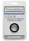 Ерекційне кільце Doc Johnson Titanmen Tools — Cock Ring — Black, фото 2