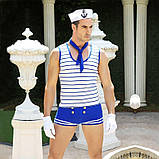 Чоловічий еротичний костюм-човник, що Голився Робін S/M: шорти, майка, рукавички, хустка, шапочка, фото 2