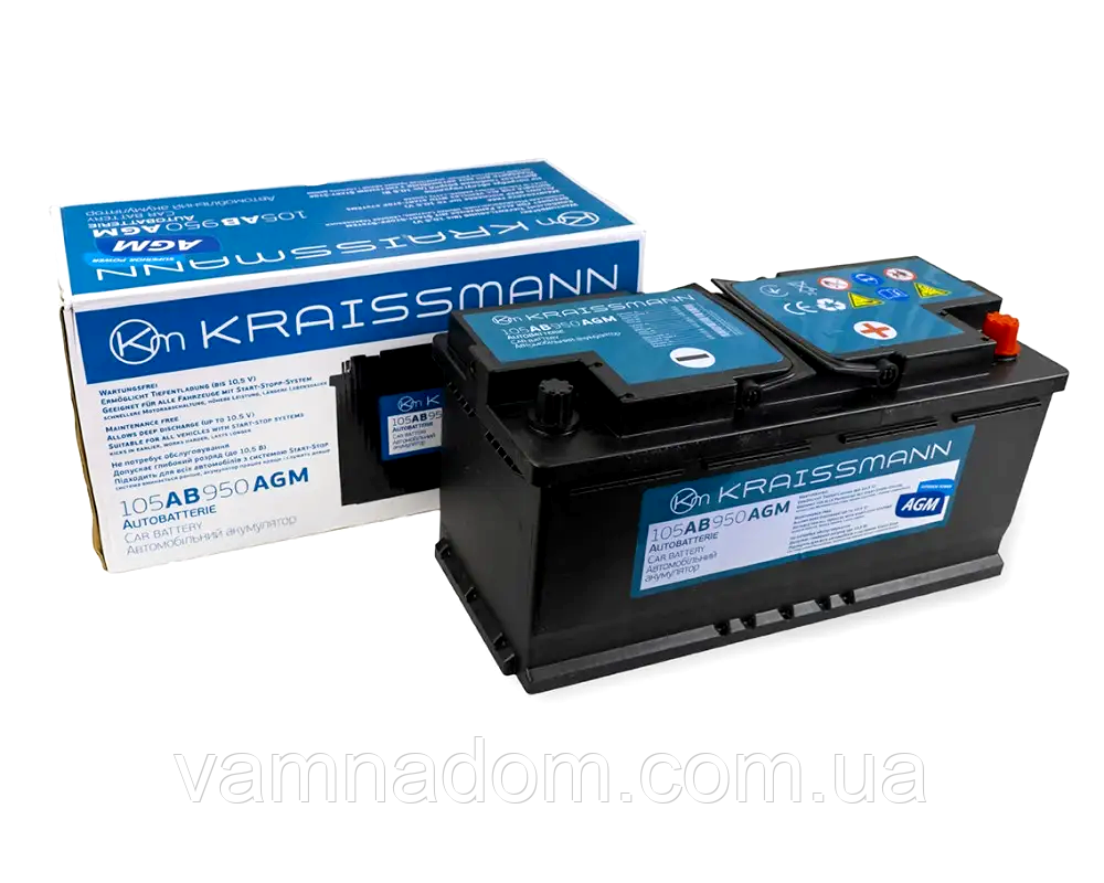 Автомобільний акумулятор KRAISSMANN 105 AB 950 AGM