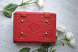 Євангеліє 16х11 см церковно-слов'янська мова, червона з латунниими накладками, фото 9