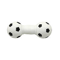 Іграшка вінілова гантелька-пищалка футбольний м’яч 5,5-14 см EV024 ZooMax