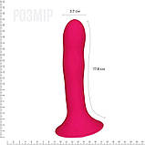 Дилдо з присоском Adrien Lastic Hitsens 4 Pink, чудово для страпона, діаметр 3,7 см, довжина 17,8 см, фото 2