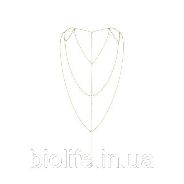 Ланцюжок для спини Bijoux Indiscrets Magnifique Back and Cleavage Chain — Gold, прикраса для тіла