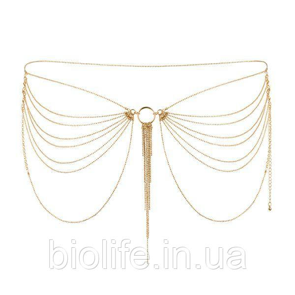Ланцюжок на трусики або ліф Bijoux Indiscrets MAGNIFIQUE Waist Chain — Gold, прикраса на тіло