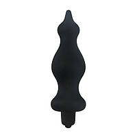 Анальний корок з вібрацією Adrien Lastic Bullet Amuse Black, макс. діаметр 3,9 см