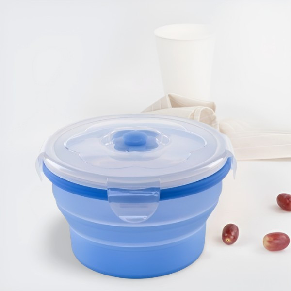 Складной контейнер-трансформер для еды 540 мл силиконовый (ID ...