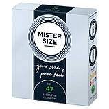 Презервативи Mister Size — pure feel — 47 (3 condoms), товщина 0,05 мм, фото 2