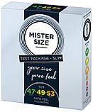 Набір презервативів Mister Size — pure feel — 47-49-53 (3 condoms), 3 розміри, товщина 0,05 мм, фото 2