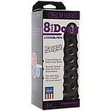 Дилдо Doc Johnson CodeBlack — 8 Inch Raging Vac-U-Lock зі стимулювальним рельєфом, діаметр 3,8 см, фото 2