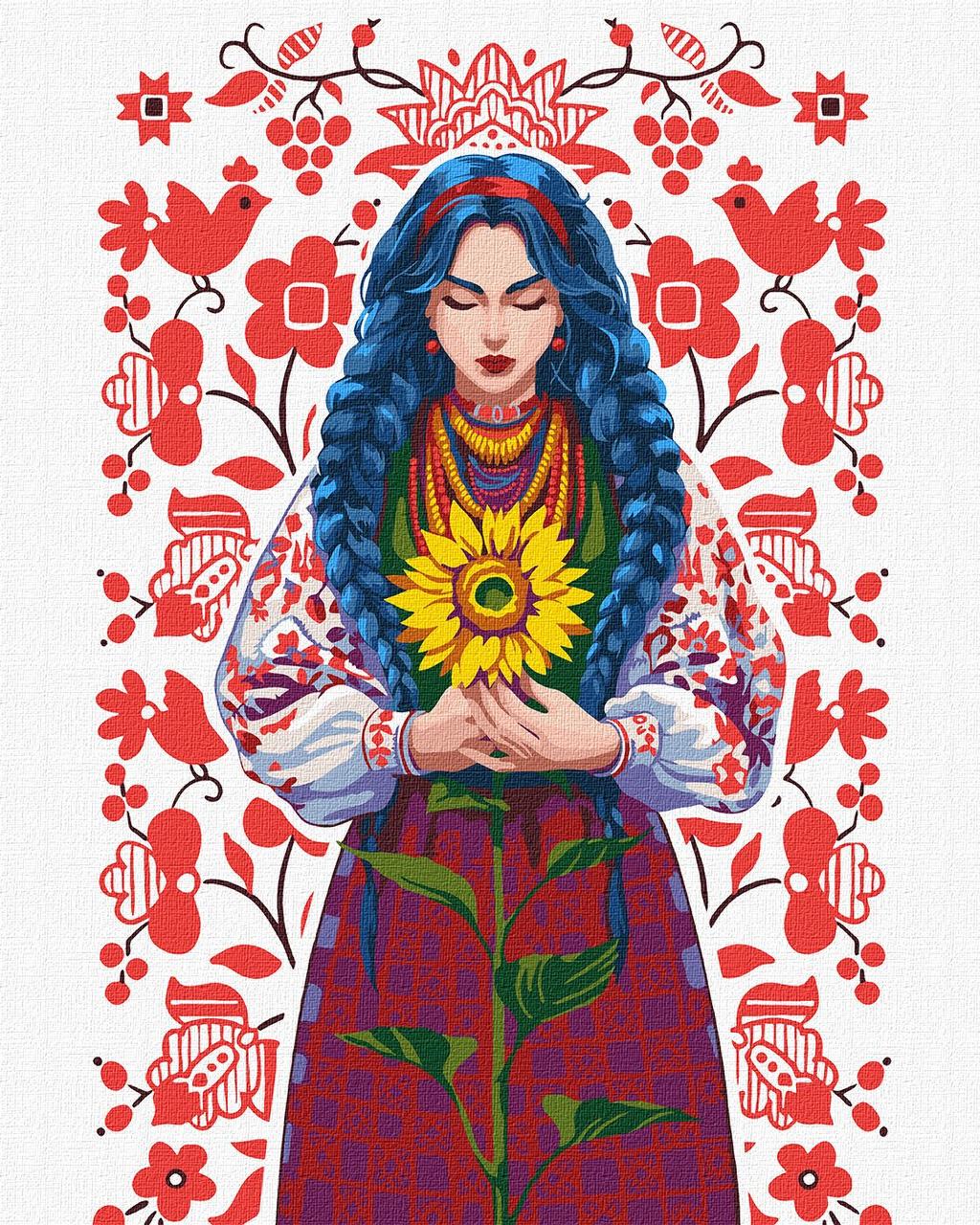 Картина за номерами 40х50 см. Українські мотиви Ідейка КНО2534