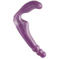 Безремний страпон Doc Johnson The Gal Pal Purple, платином силікон, діаметр 3 см