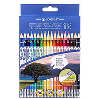 Набор цветных карандашей с резинкой круглые 24 шт Acmeliae