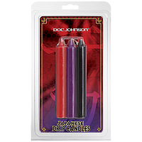 БДСМ свічки низькотемпературні Doc Johnson Japanese Drip Candles — 3 Pack Multi-Colored